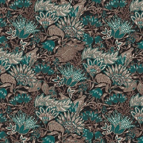 Dark indian chintz (SMALL)