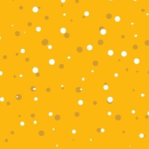large Scale - Speckles and Spots - Bright Mustard Yellow