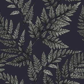 Fern watercolor pattern