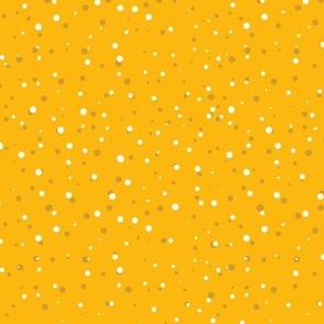small Scale - Speckles and Spots - Bright Mustard Yellow