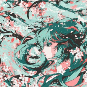 Hatsune Miku in sakura garden 2