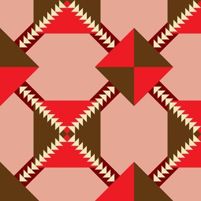 QUILT DESIGN 4 - CHEATER QUILT COLLECTION (RED)