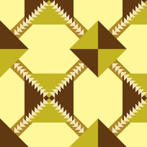 QUILT DESIGN 4 - CHEATER QUILT COLLECTION (YELLOW)