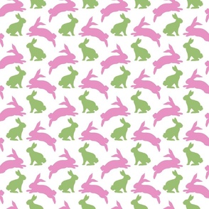 bunnies/pink and bright green