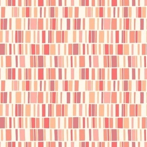 Hand-Drawn Peach Pink Stripes - Geometric Modernism - Mini Scale