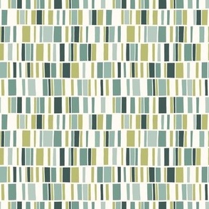 Hand-Drawn Sage Green Stripes - Geometric Modernism - Mini Scale