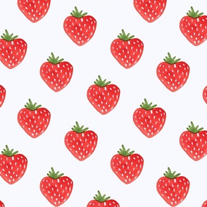 Simple strawberry watercolor pattern