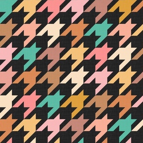 Geometric Shapes - Houndstooth Texture No.005 - Cozy, Vintage, Summery Shades / Large
