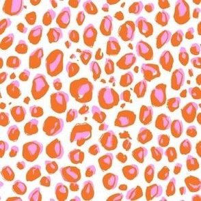 Cheetah Animal Print // Pink & orange // Colorway 1