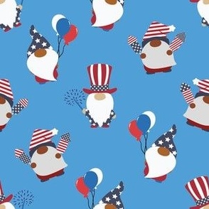 small red white & blue gnomes