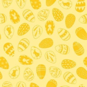 Easter Eggs pastel yellow