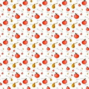 Shana Tova Apples and Honey, 1.3x1.3 repeat