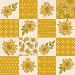 sunflower cheater quilt