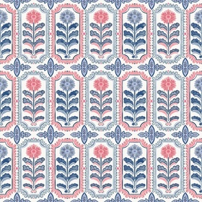 Johari Print Navy Pink Coral