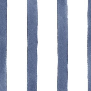 Thick Blue Watercolor Stripes