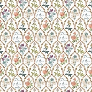 Flora of our lady fabric