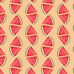 Watermelon Slices on Peach Fuzz Small Scale