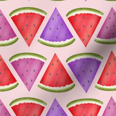 Watermelon Slices on Pink Large Scale