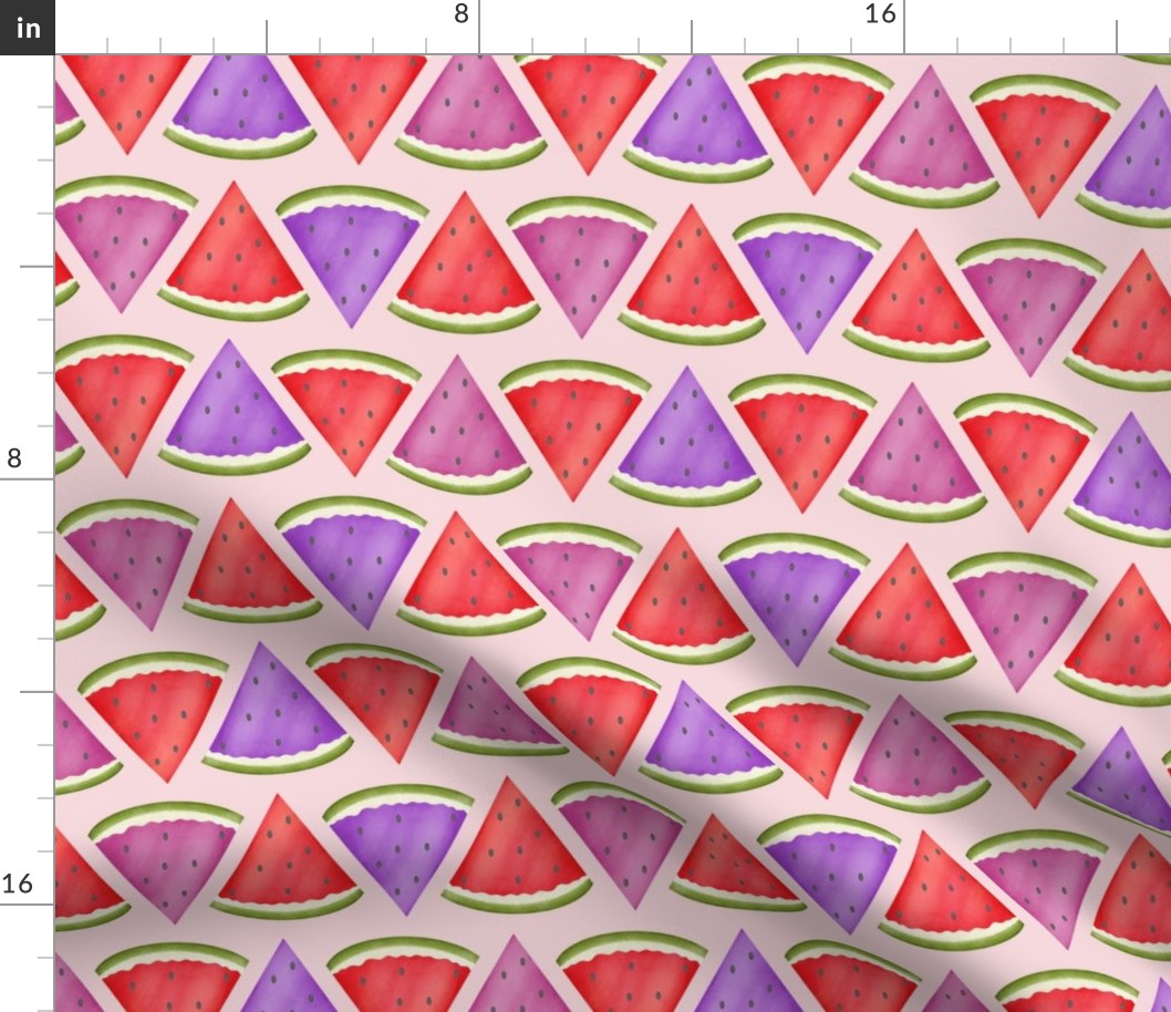 Watermelon Slices on Pink Large Scale