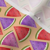 Watermelon Slices on Peach Fuzz Small Scale