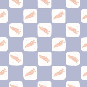 Easter Checkered carrot lilac peach