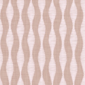 Light pink Wavy Lines on Warm Cocoa pink textured Background, Japandi