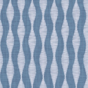 Off white Wavy Lines on Denim blue textured Background, elegant minimal Japandi