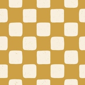 Checkerboard gold beige