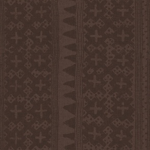 Hill tribe batik 18 in bark brown