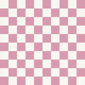 Pink n Cream Check Modern Retro