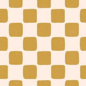 Checkered gold beige