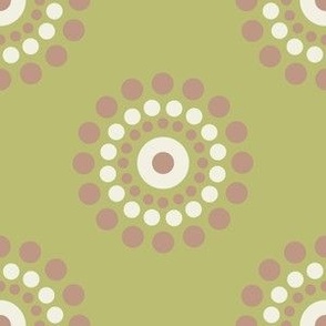 6” Warm Neutrals Minimalist Polka Dot Mandala - Small