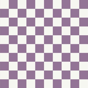 Checkerboard Purple Retro Cream