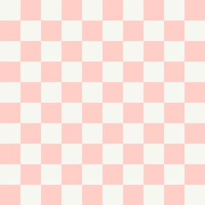 Pretty Peach and Cream Checkers