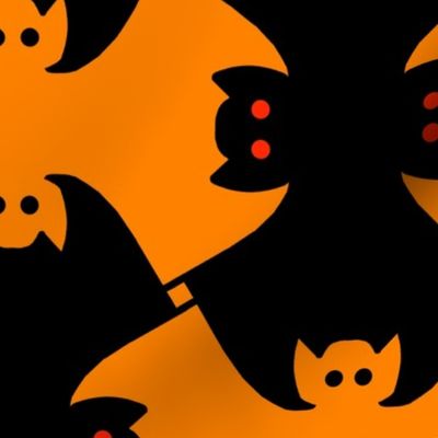 Halloween Four Way Bats in Black and Orange