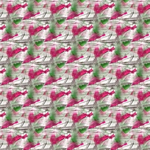 Diagonal Watercolor Peppermint and Pink Pattern
