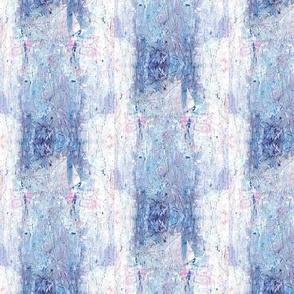 Periwinkle and White Abstract Layered Stripes