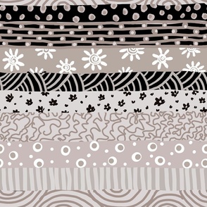 WT 002 - washi tape design in Black and white