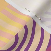 Washi tape paper collage abstract design in pink yellow and purple