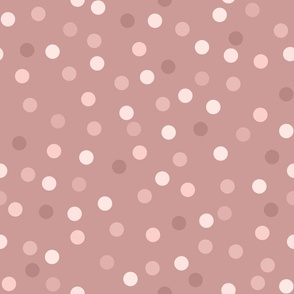 polka dots in  pink beige