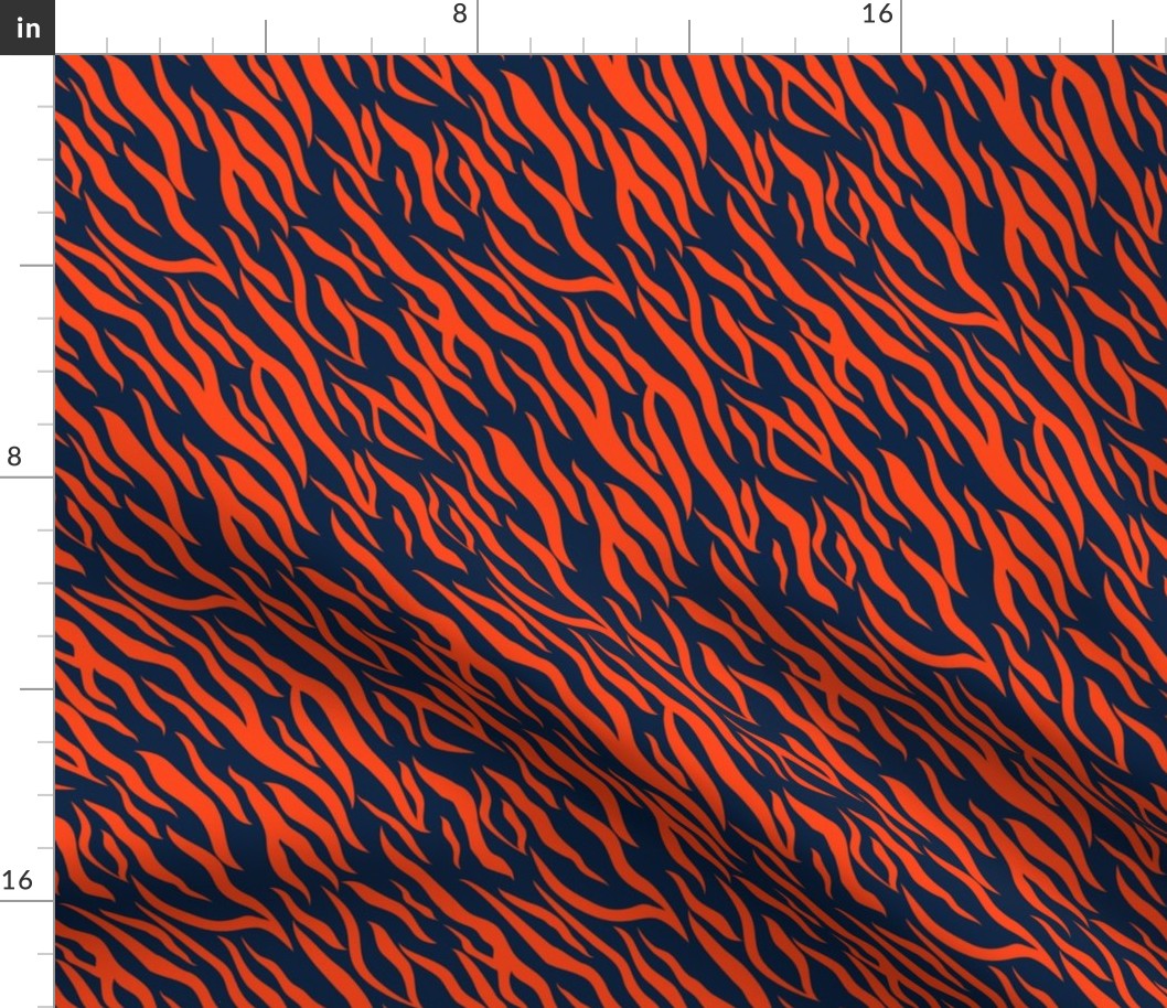 Small Scale Tiger Stripes in Detroit Tigers Navy and Orange