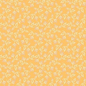 Floret Motif in Tangerine