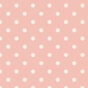 Hand drawn crayon textured polka dot 1.5in pink