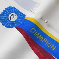 Vintage Horse Show Ribbons on White