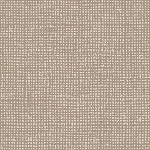 Small // Beige brown crosshatch burlap woven neutral texture