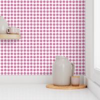 gingham with valentine hearts in raspberry and white | tiny