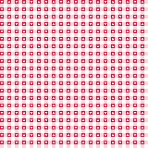 gingham with valentine hearts in red, pink and white | small