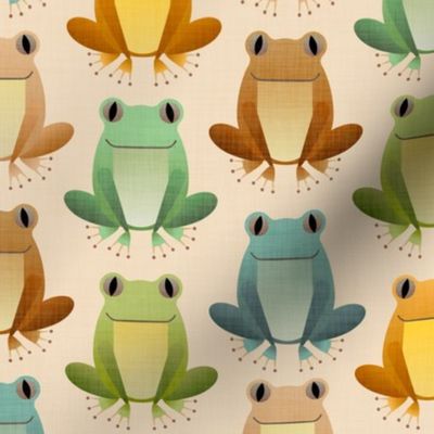 cute colorful frogs