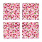 Medium Scale Best Mom Ever Mother's Day Red and Pink Floral