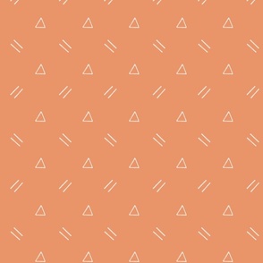 Minimalist Diagonal Doodle- Orange